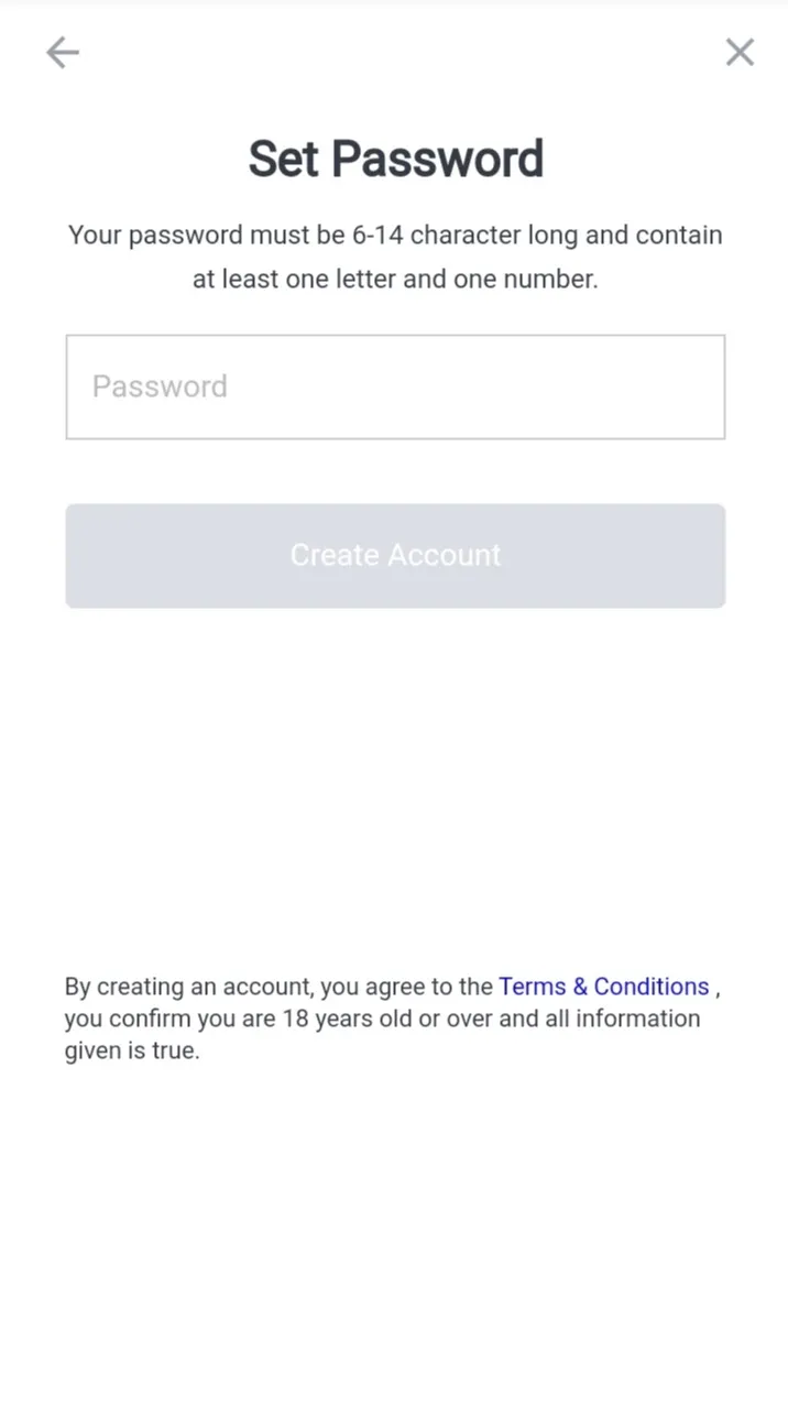 sportybet registration password